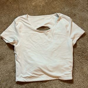 Aerie white workout crop top